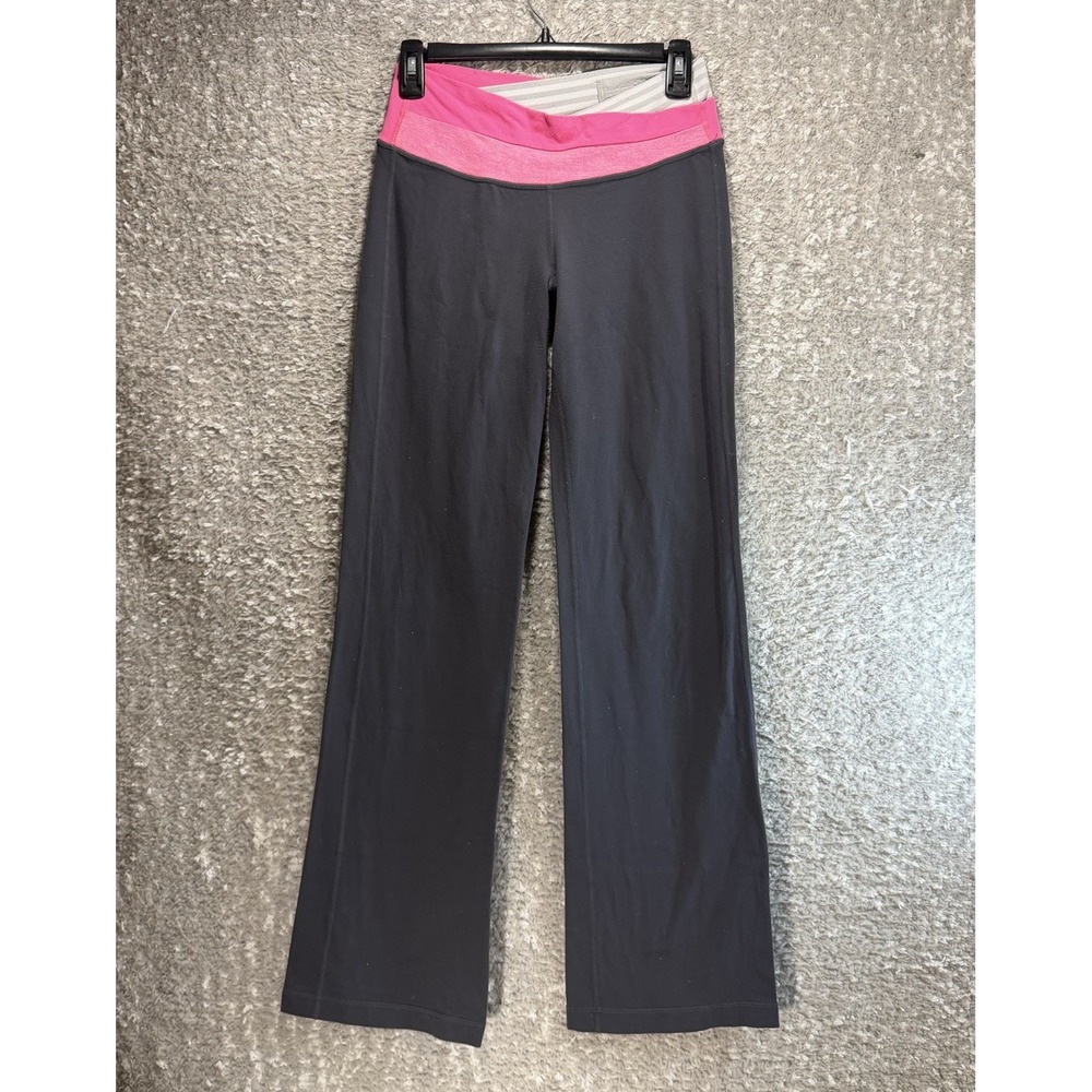 Lululemon Astro Crossover Waistband Flare Pull On Gray Pants Sz 6 Yoga READ